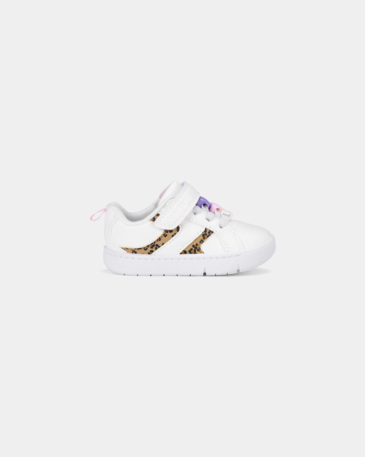 Baby Girl Every Step® First Walker Leopard Charm Sneakers - White - Image 2