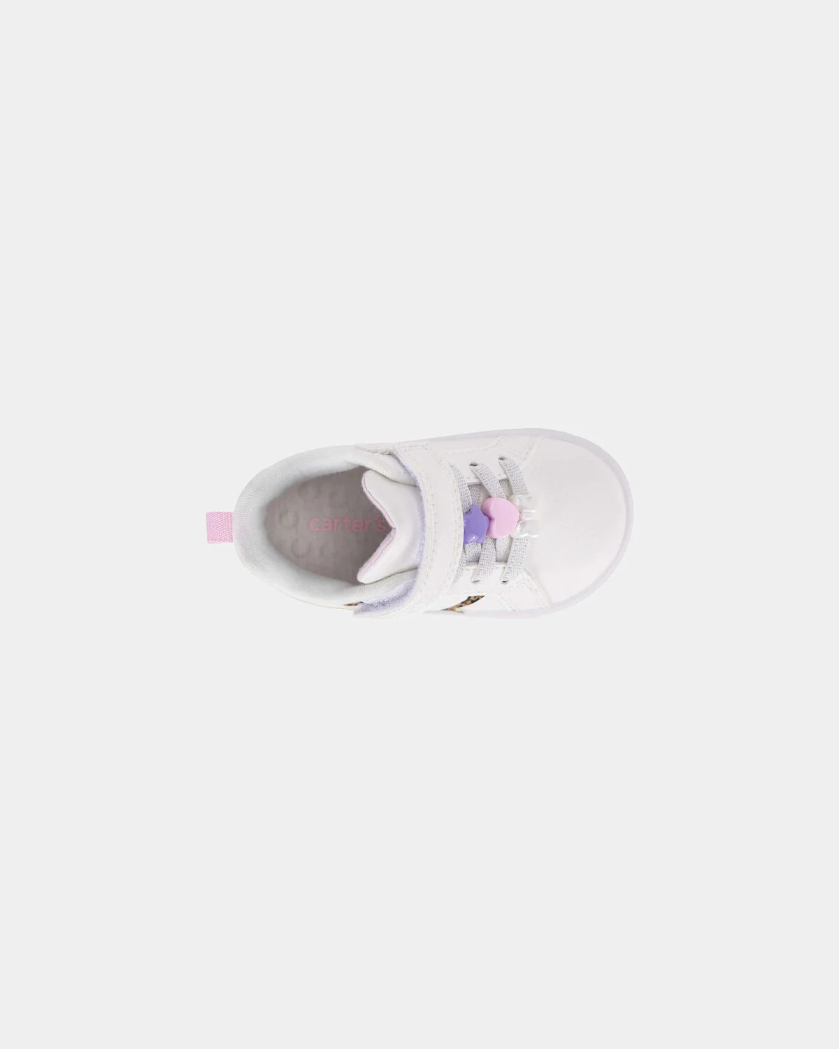 Baby Girl Every Step® First Walker Leopard Charm Sneakers - White - Image 4