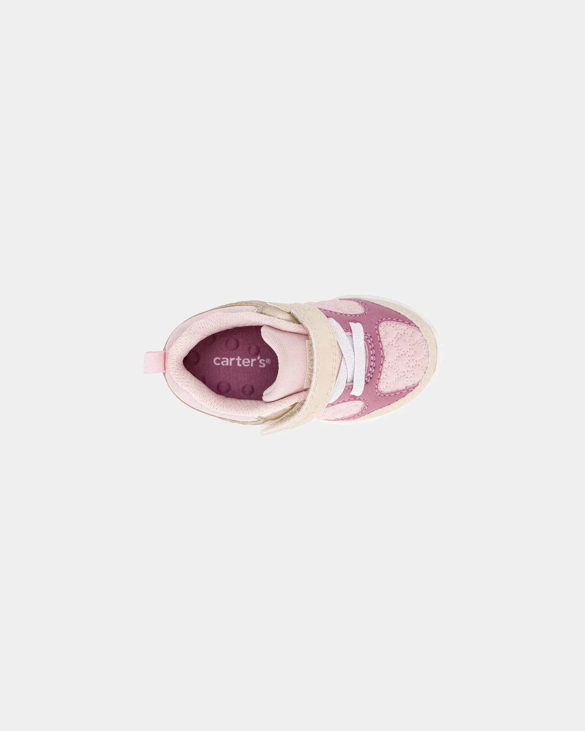 Baby Girl Every Step® First Walker Heart Color Block Sneakers - Pink/Gold - Image 4
