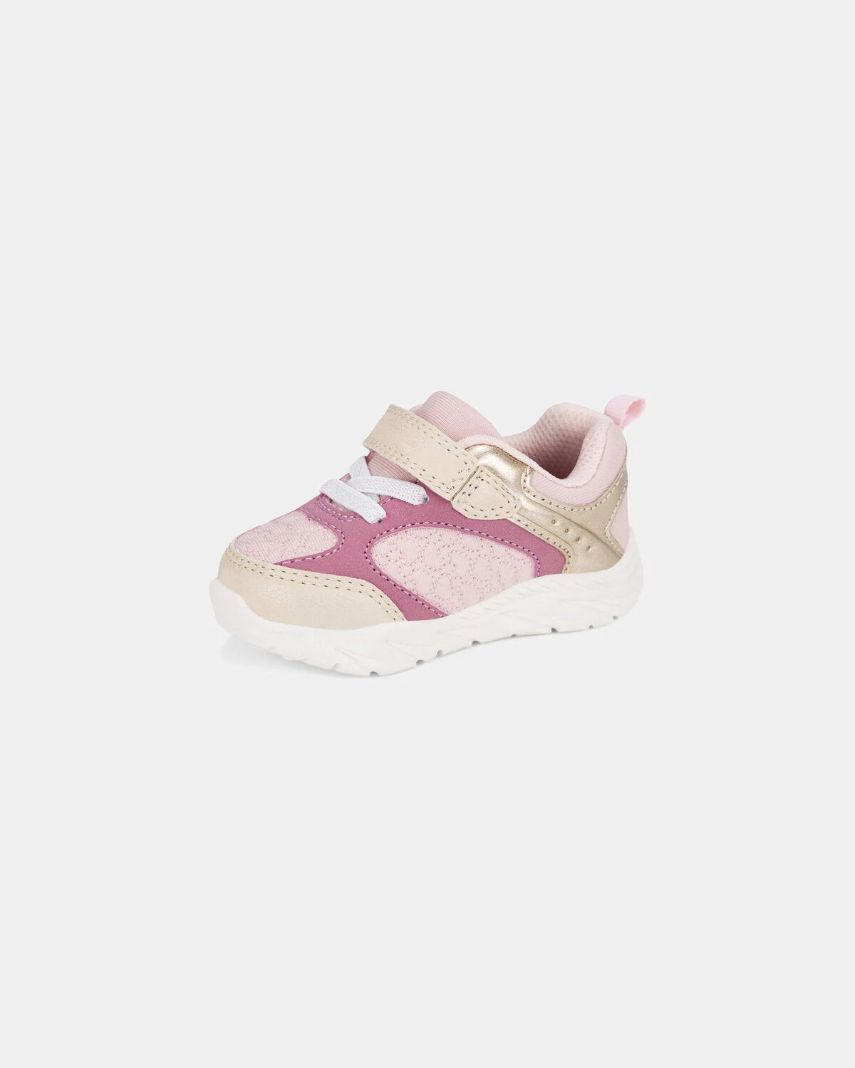 Baby Girl Every Step® First Walker Heart Color Block Sneakers - Pink/Gold - Image 6