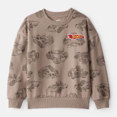 Boys Hot Wheels™ Pullover Sweatshirt - Brown