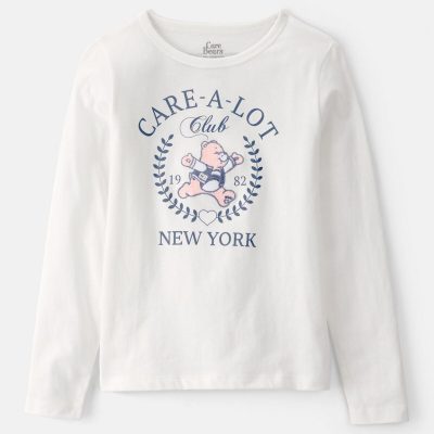 Girls Care Bear Long-Sleeve Top - White
