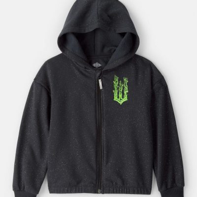 Girls Wicked Elphaba Sparkle Hoodie - Black