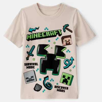 Boys Minecraft® Short-Sleeve Graphic Tee - Tan