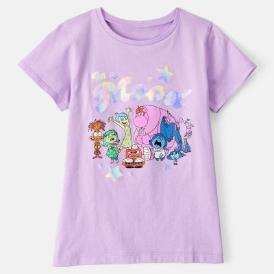 Girls InsideOut Short-Sleeve Graphic Tee - Purple