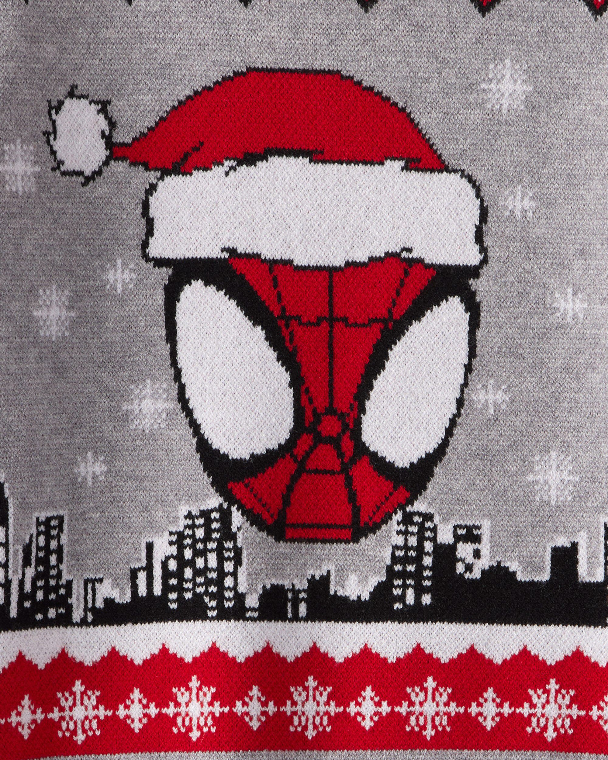 Toddler Boy ©Marvel Spider-Man Long-Sleeve Sweater - Red/Grey - Image 3