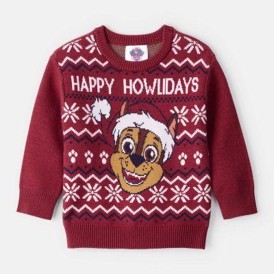 Toddler Boy PAW Patrol Christmas Sweater - Red