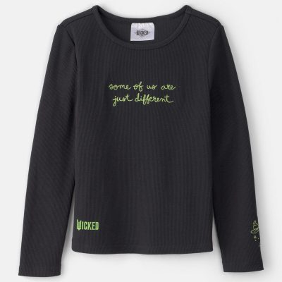 Girls Wicked Elphaba Rib Top - Black