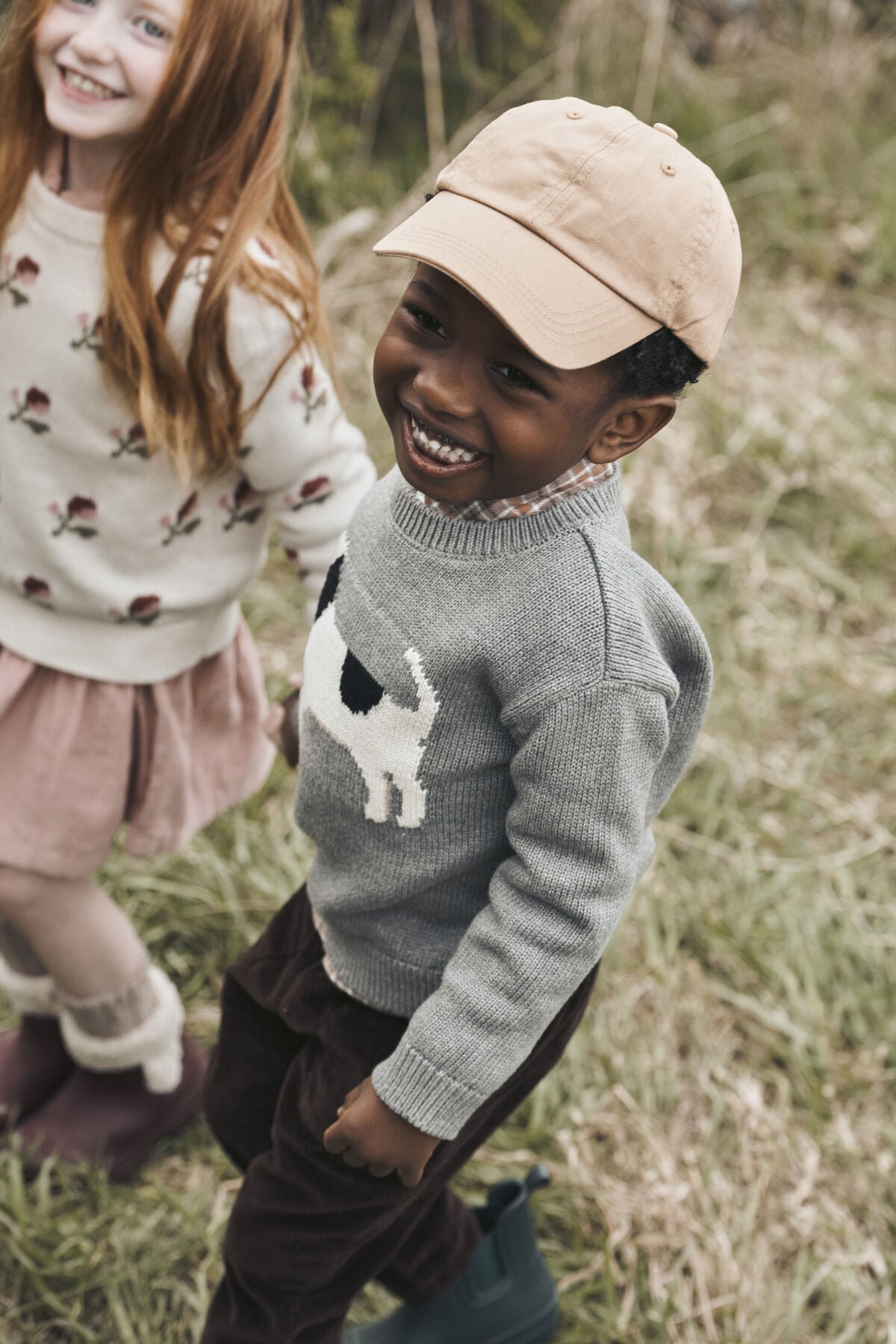 Kids Organic Cotton Dog Sweater Knit Pullover - Image 2