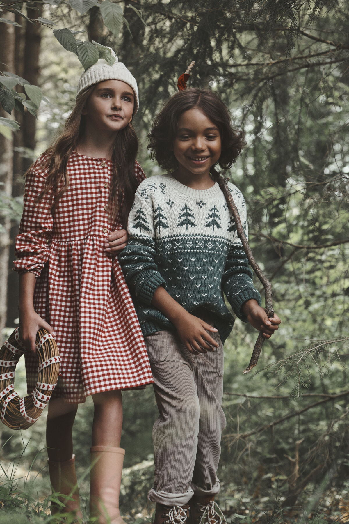 Kids Organic Cotton Fair Isle Sweater Knit Pullover - Image 2