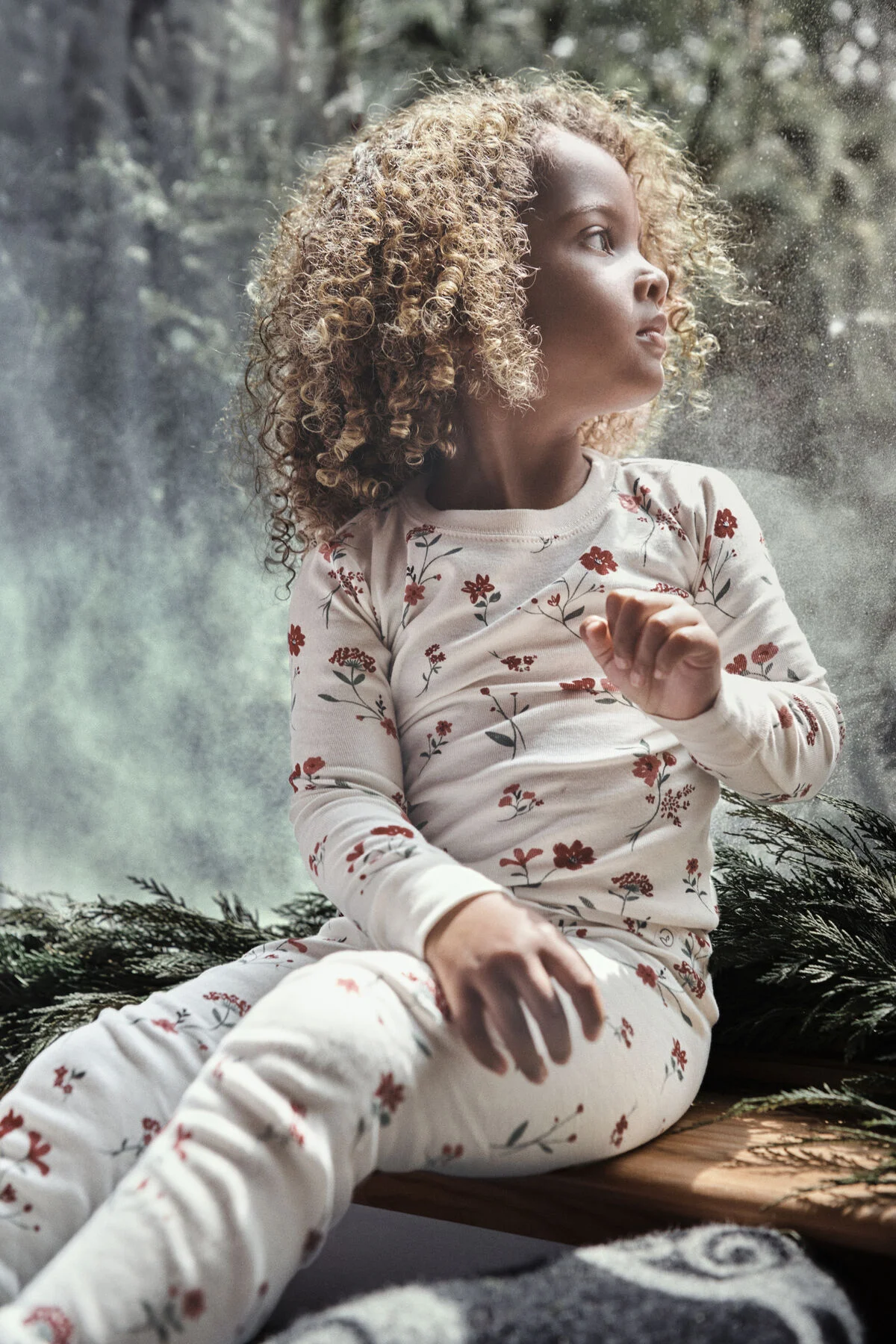Girls 2-Piece Organic Cotton Pajamas in Rosethorn Hollow - Image 2