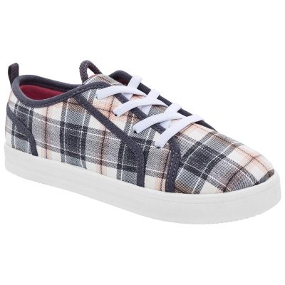 Kid Plaid Canvas Sneakers