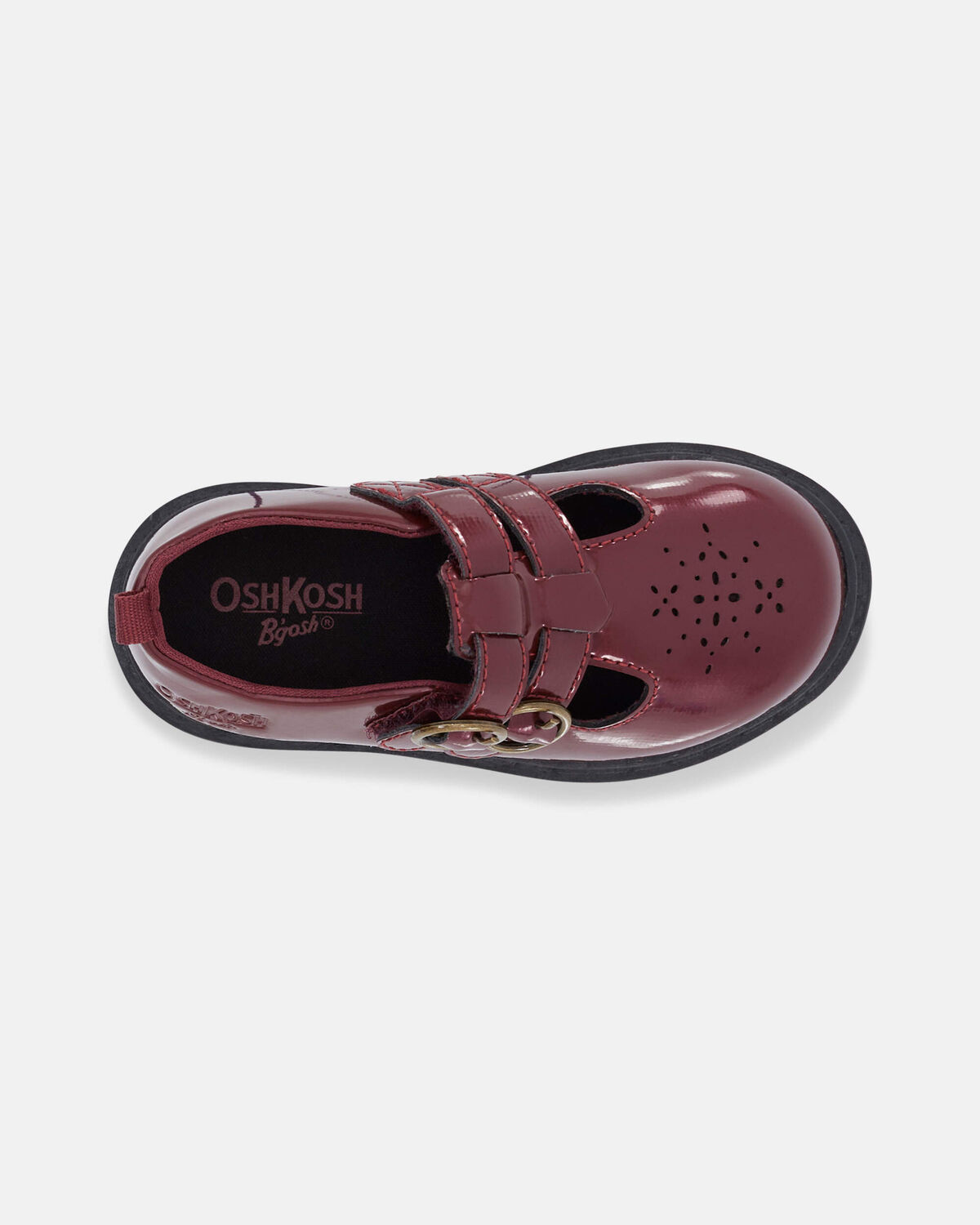Toddler Girl Buckle Platform Casual Shoes - Burgundy - Image 4