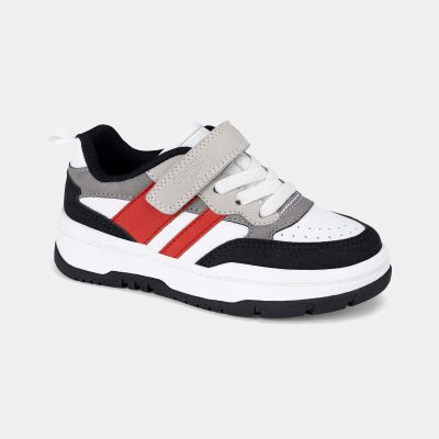 Toddler Boy Color Block Sneakers - Grey/Red