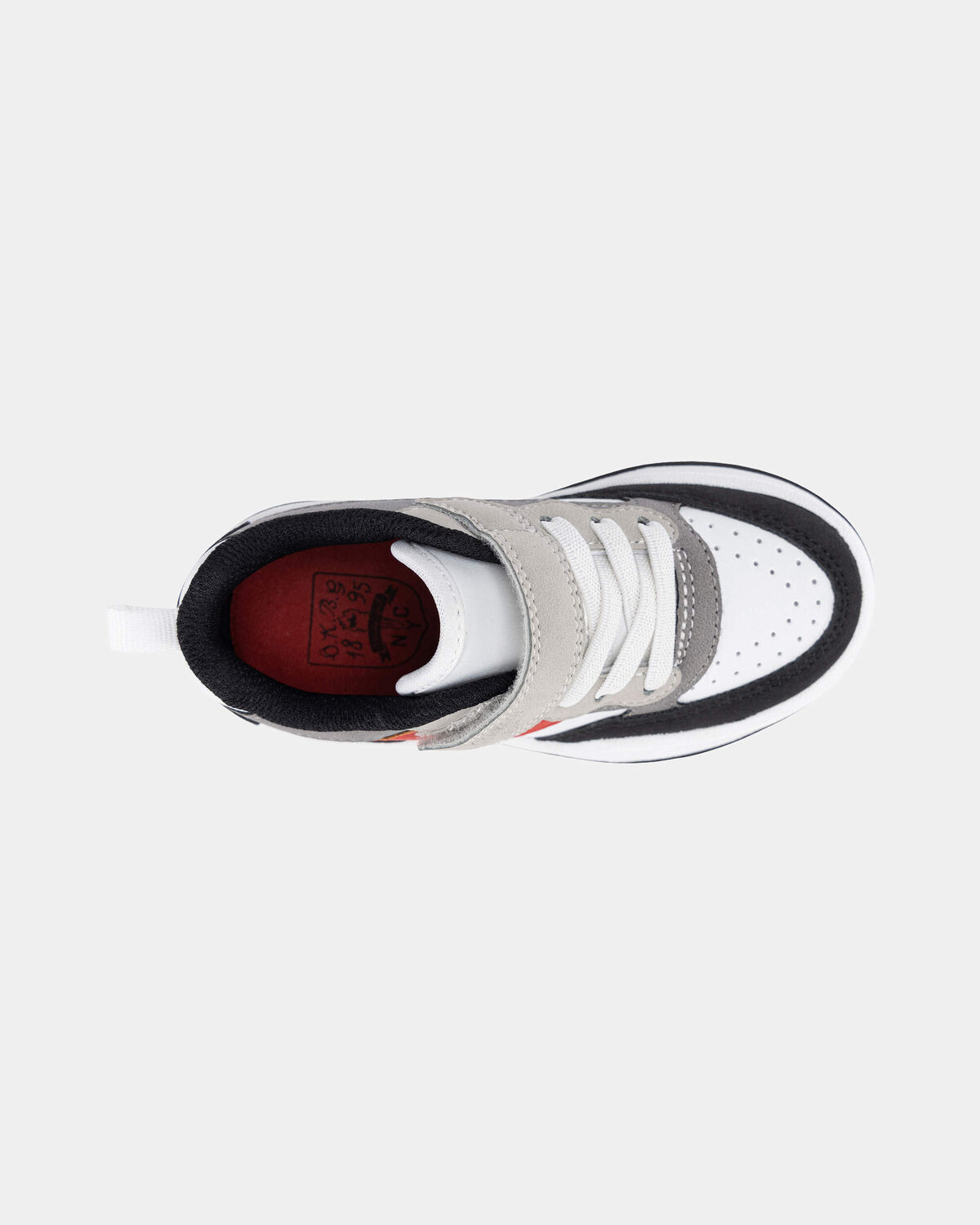Toddler Boy Color Block Sneakers - Grey/Red - Image 4