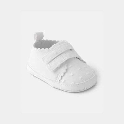 Baby Girl Swiss Dot Casual Shoes - White