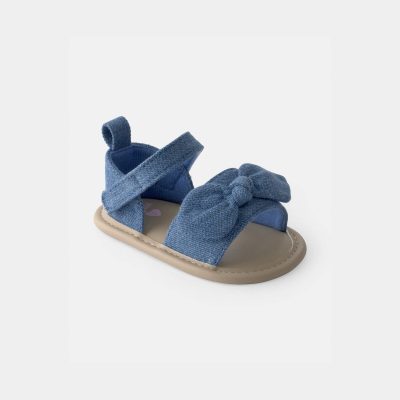 Baby Girl Bow Sandals - Blue