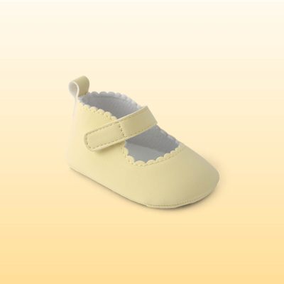 Baby Girl Scalloped Shoes - Yellow