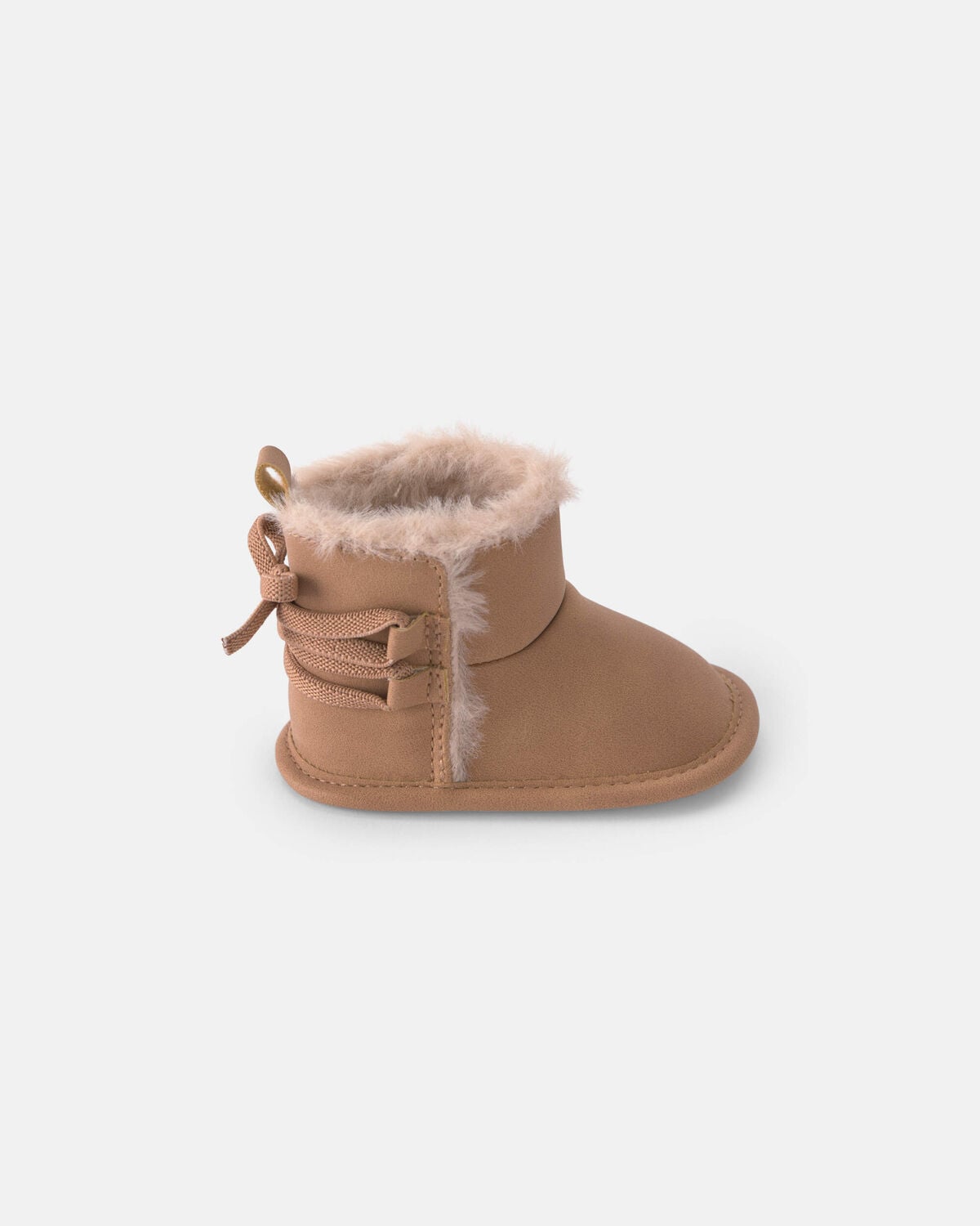 Baby Girl Teddy Fleece Boot - Brown - Image 2