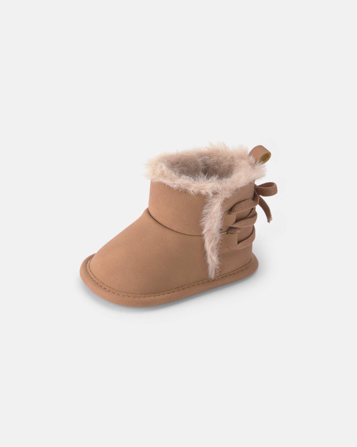 Baby Girl Teddy Fleece Boot - Brown - Image 6