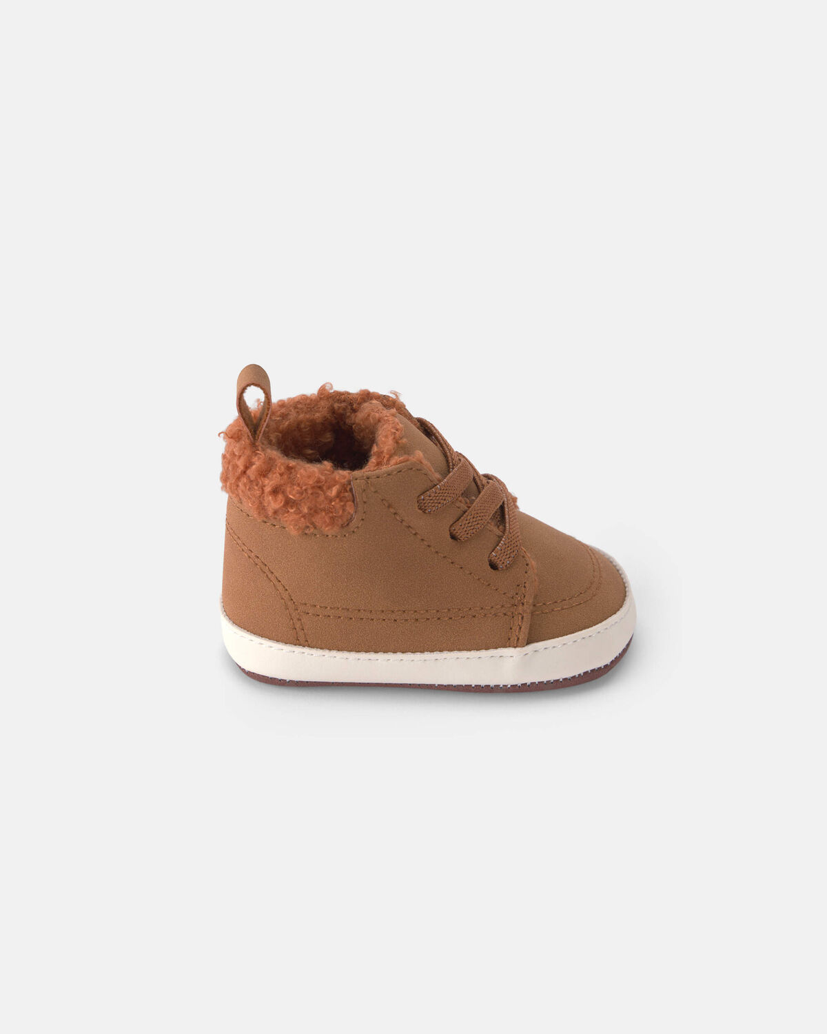 Baby Boy Teddy Fleece High Top - Brown - Image 2