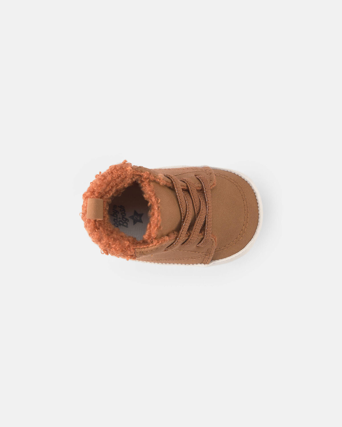 Baby Boy Teddy Fleece High Top - Brown - Image 4