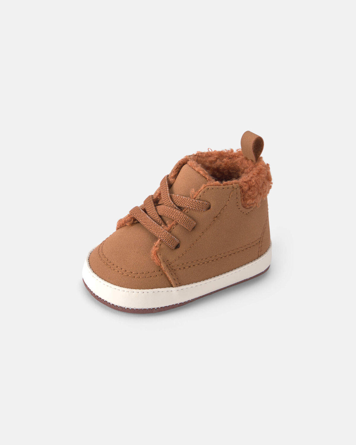 Baby Boy Teddy Fleece High Top - Brown - Image 6