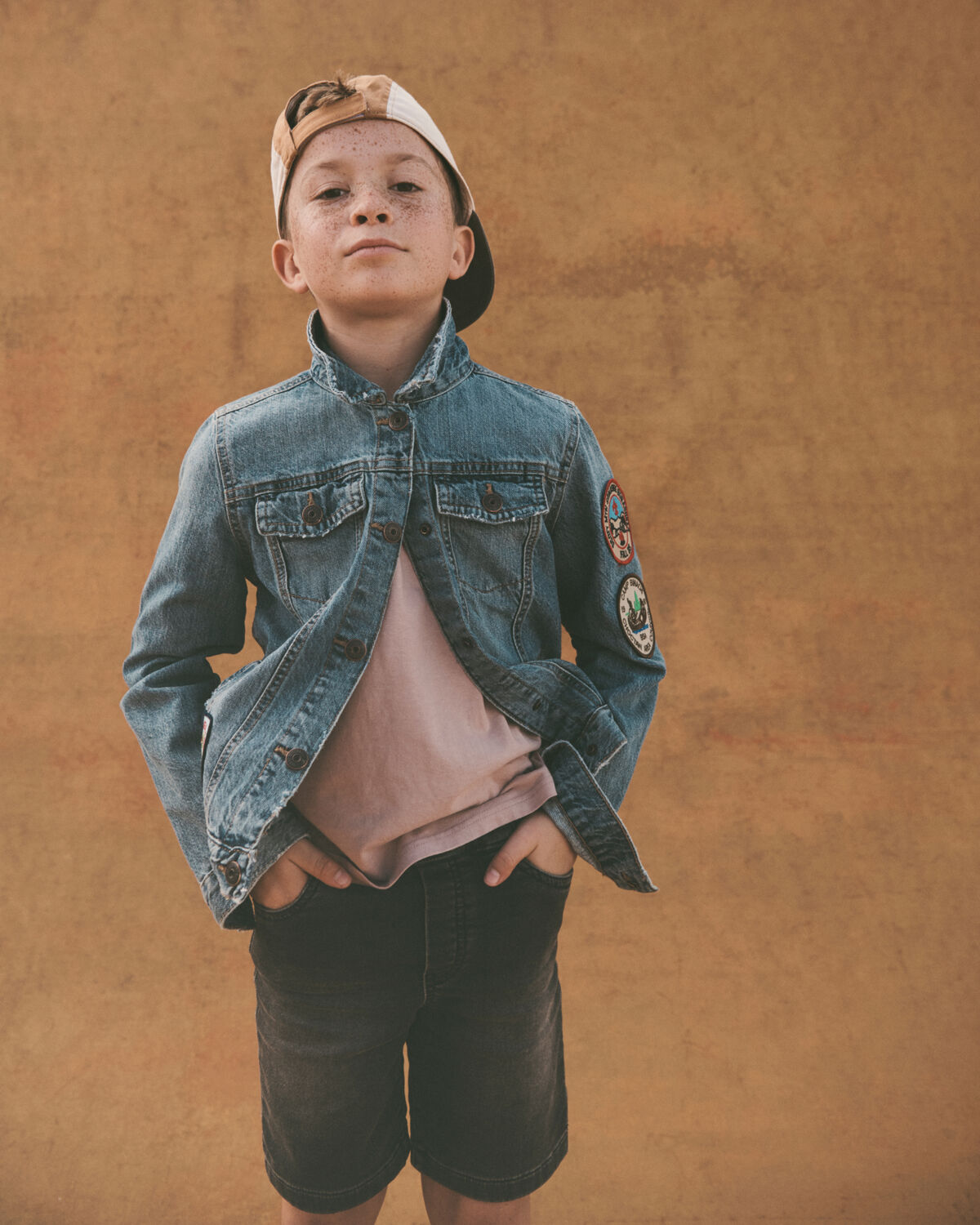 Boys Denim Drawstring Shorts - Black - Image 2