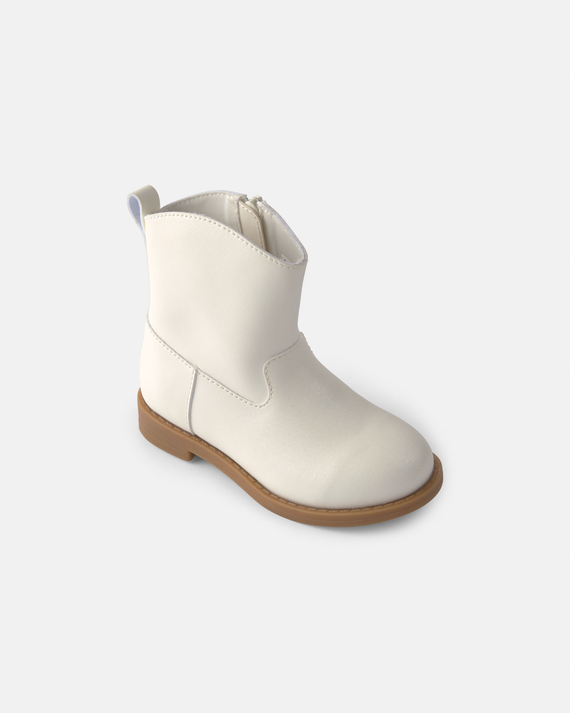 Toddler Girl Cowboy Boots - White - Image 5